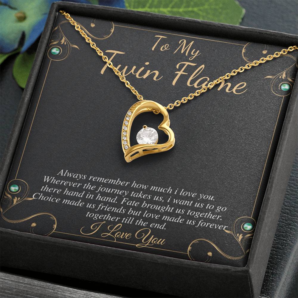 Meaningful Twin Flame Heart Necklace, Gift for Wife, Twin Flame Jewelry, Twin Flame Gift, To My Twin Flame, Twin Flame Spiritual Gift #0612