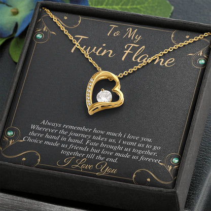 Meaningful Twin Flame Heart Necklace, Gift for Wife, Twin Flame Jewelry, Twin Flame Gift, To My Twin Flame, Twin Flame Spiritual Gift #0612