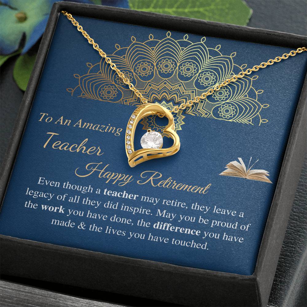 Teacher Retirement Gift, Retirement Gift for Teacher, Teacher Retirement Necklace