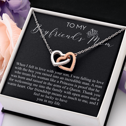 TO MY BOYFRIENDS MOM interlocking heart