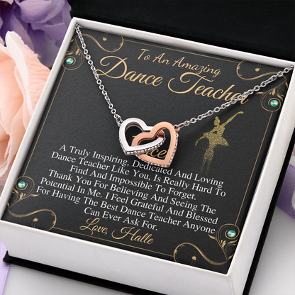 Dance Teacher Gift | Gift for Ballet Teacher | Dance Recital Gift for Dance Teacher Necklace | Amazing Dance Teacher Gift Christmas #0757 halle