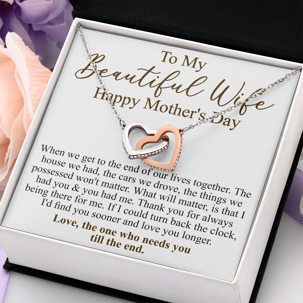 Personalized gift for Wife on Mother's Day To Beautiful Wife Necklace, Mother's Day Gift For Wife, Wife Appreciation Necklace, Gift for her