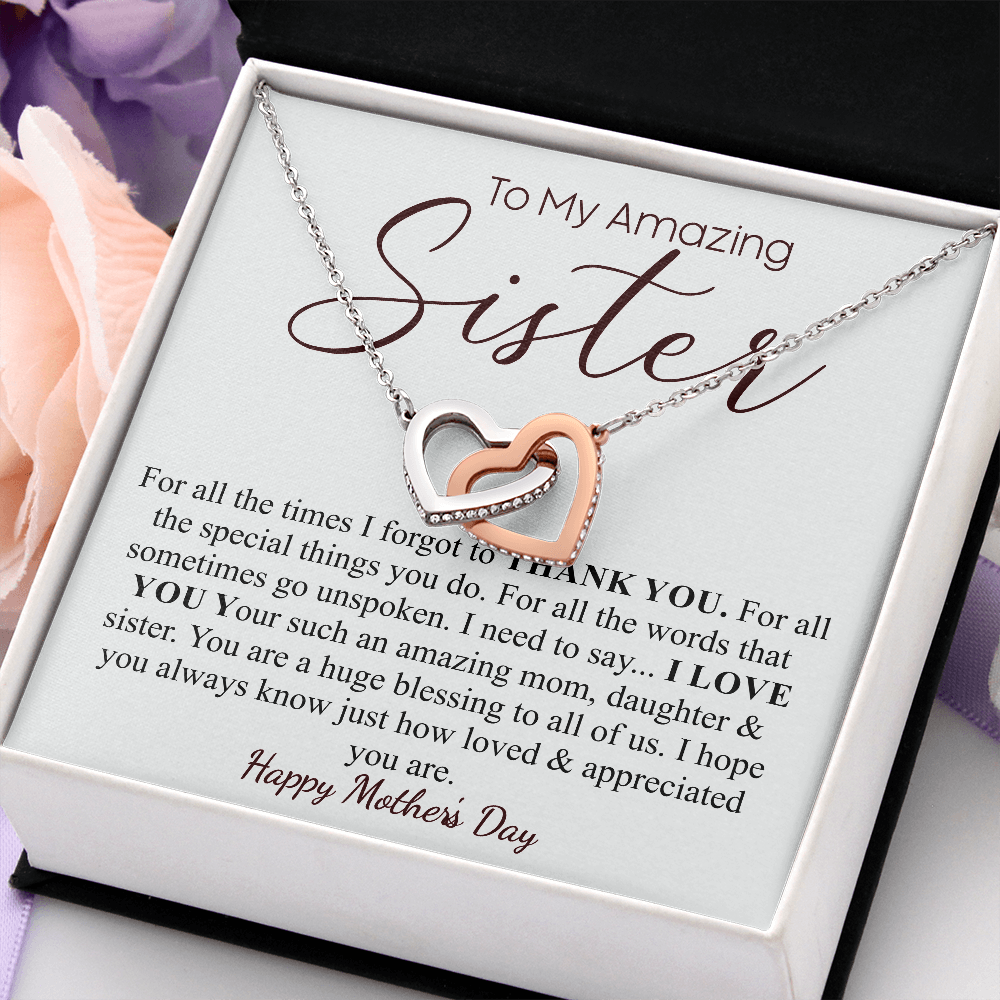 Personalized Mothers Day Sister Gift, Mother's day gift for Bonus sister, sister"s mothers day gift, sister necklace, Sister Jewelry gift