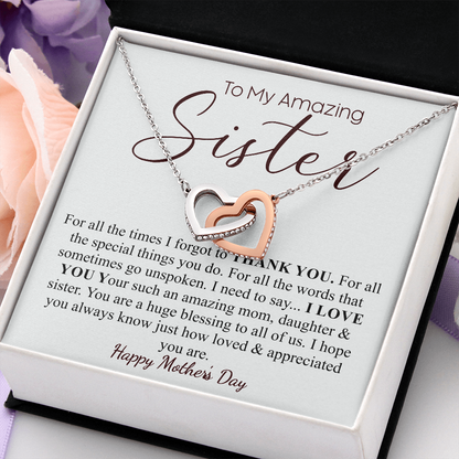Personalized Mothers Day Sister Gift, Mother's day gift for Bonus sister, sister"s mothers day gift, sister necklace, Sister Jewelry gift