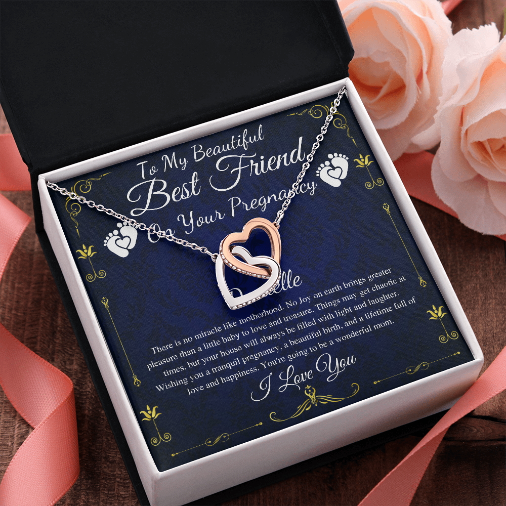 Best Friend Pregnancy Gift For Best Friend Baby Shower Gift For Mom To Be Gift For Expecting Mom Gift Pregnant Friend, Link Hearts #0219 Danielle