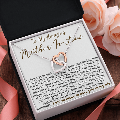 to my amazing mother in law interlocking heart