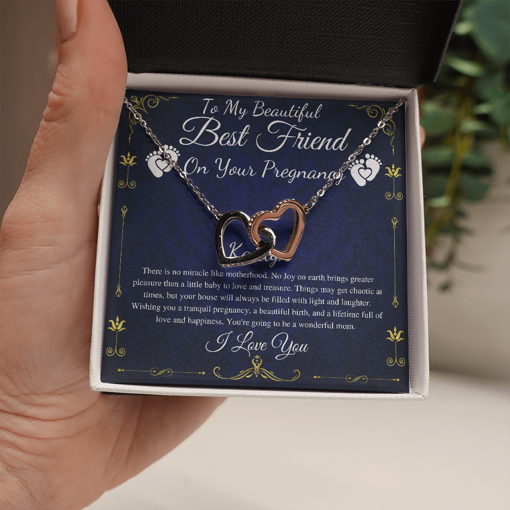 Best Friend Pregnancy Gift For Best Friend Baby Shower Gift For Mom To Be Gift For Expecting Mom Gift Pregnant Friend, Link Hearts #0219 Kaitlyn