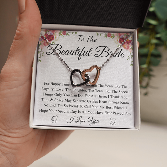 To My Best Friend On Your Wedding Day Gift From Friend To Bride Necklace For Friend’s Wedding Day Present From Best Friend To