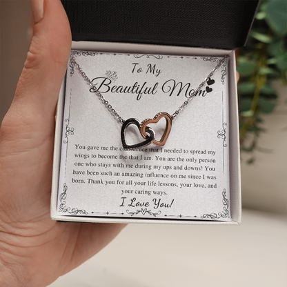 To My Beautiful Mom Necklace, Mom Valentines Day Gift From Daughter, Mom Gift From Son, Mom Necklace, Birthday Gift, Mother's Day Necklace