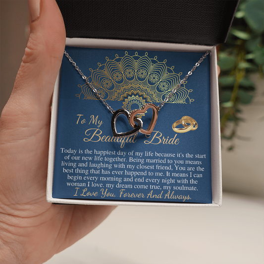 Gift To My Beautiful Bride From Groom ,Bride Gift From Groom, Wedding Day Gift, Groom to Bride, Jewelry Gift from Groom to Bride