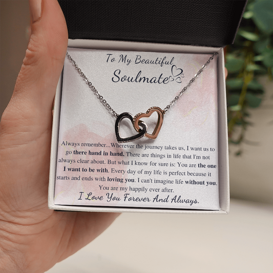 To My Soulmate Gift Necklace | Soulmate Necklace | Soulmate Jewelry | Soulmate Anniversary Gift | Soulmate Valentines Day Gift For Her