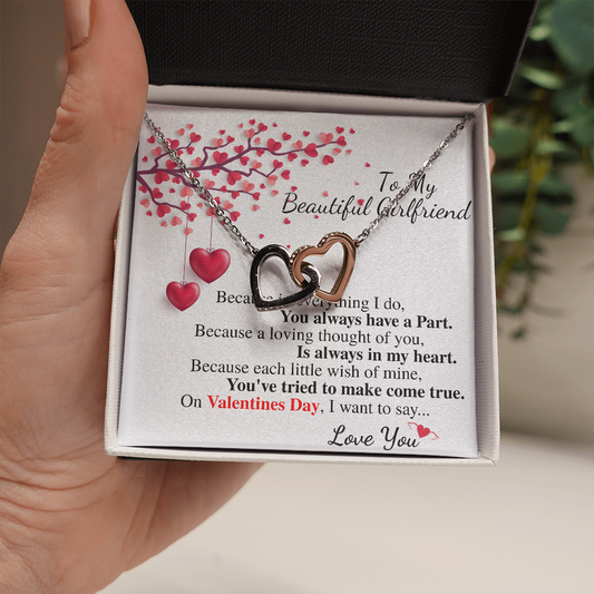 To my girlfriend necklace Valentine's day gift for girlfriend Birthday gift for girlfriend Gift for anniversary , girlfriend graduation gift