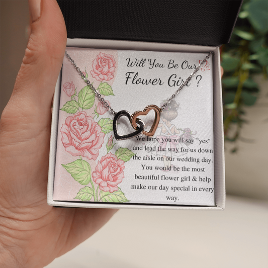 Will You Be My Flower Girl Gift Flower Girl Jewelry Gift Little Girl Gift Wedding Flower Girl Proposal Gift Personalized gift from bride