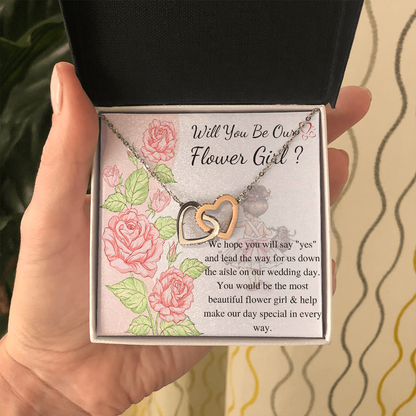 Will You Be My Flower Girl Gift Flower Girl Jewelry Gift Little Girl Gift Wedding Flower Girl Proposal Gift Personalized gift from bride