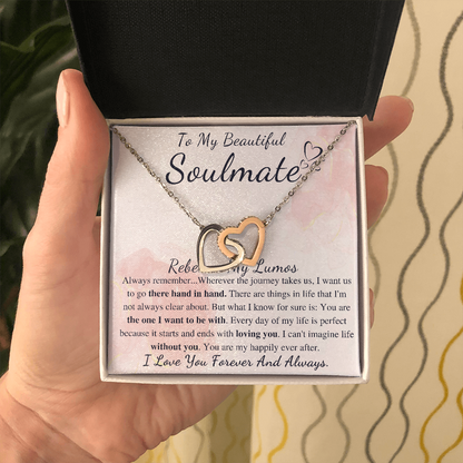 To My Soulmate Gift Necklace | Soulmate Necklace | Soulmate Jewelry | Soulmate Anniversary Gift | Soulmate Valentines Day Gift For Her Rebecca, My Lumos