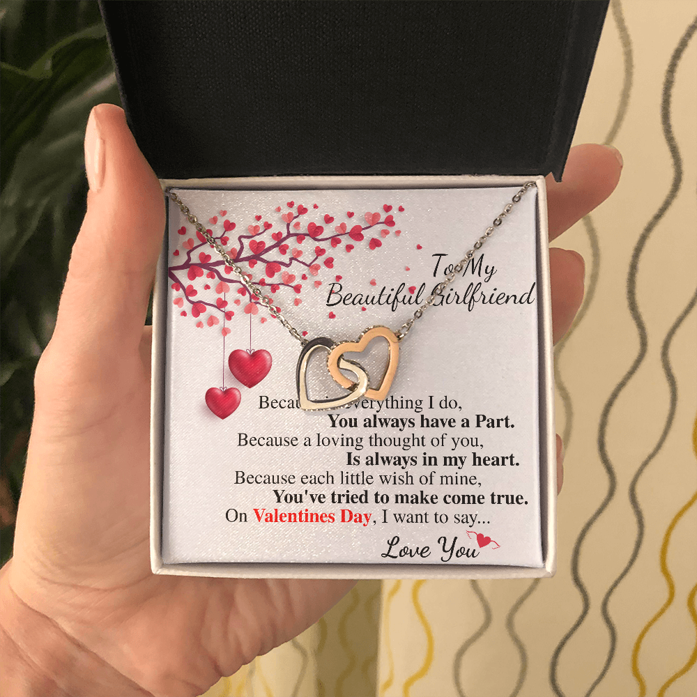 To my girlfriend necklace Valentine's day gift for girlfriend Birthday gift for girlfriend Gift for anniversary , girlfriend graduation gift