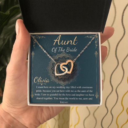 Aunt Gift, Aunt Gift From Bride, Aunt Necklace Gift - Keepsake Gift - Only an aunt can give hugs like a mother keep secrets like a sister..