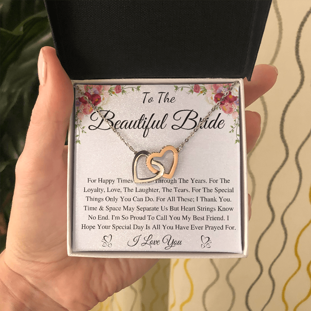 To My Best Friend On Your Wedding Day Gift From Friend To Bride Necklace For Friend’s Wedding Day Present From Best Friend To