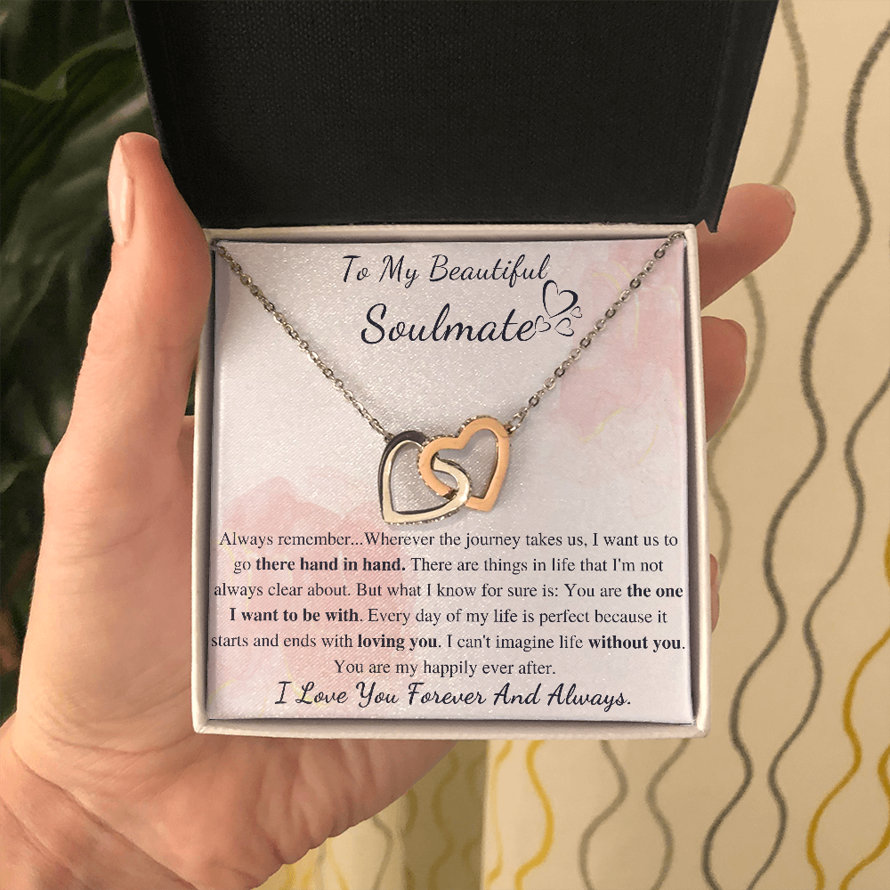 To My Soulmate Gift Necklace | Soulmate Necklace | Soulmate Jewelry | Soulmate Anniversary Gift | Soulmate Valentines Day Gift For Her