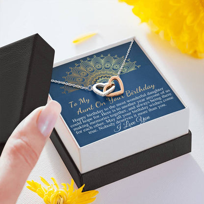 Aunt Birthday Gift, Aunt Birthday Necklace, Aunt Necklace or Bracelet, Happy Birthday Aunt, Message Card Quote, Birthday Jewelry Gift #0710