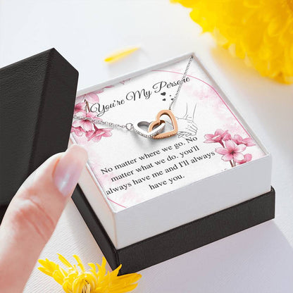 You are my Person Necklace, You are my Person Gift, Best Friend Necklace, you're my person, For Wife Birthday Gift,Wife Christmas Gift #0609