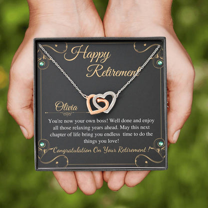 Retirement Gifts for Women Necklace, Retirement Necklace for Women Coworker Retirement Gift gifts, Teacher Retirement Gift