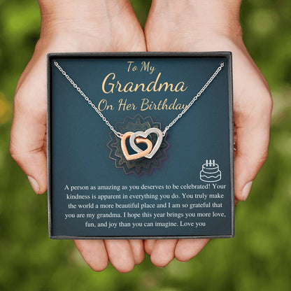 Birthday Gift for Grandmother, Happy Birthday Grandmother, Grandmother celebration Gift, Happy Birthday Grandmother Present,Link Heart #0641