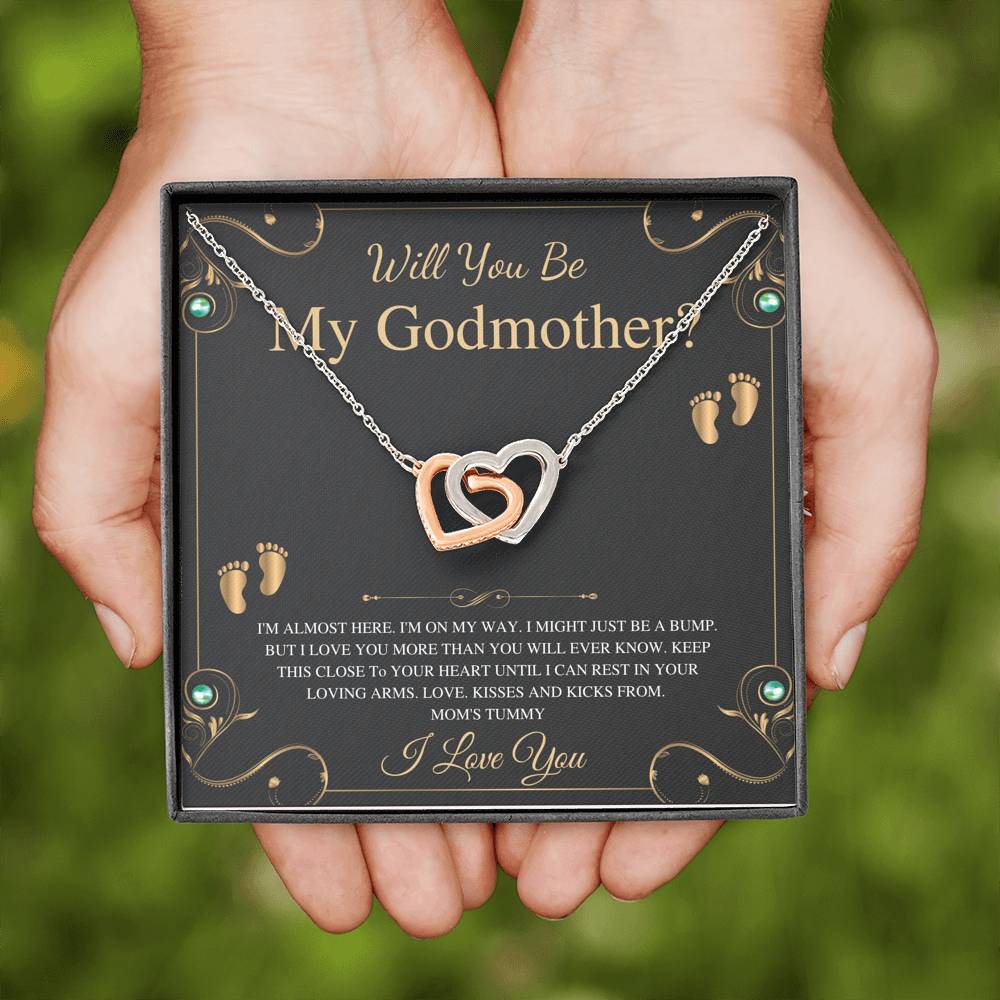 Will You be my Godmother? Godmother Proposal Necklace Gift From Unborn Child, Bump Personalized Godmother Gift Godmother Proposal Gift #0221
