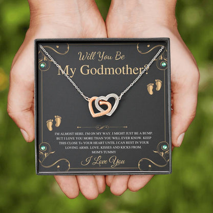 Will You be my Godmother? Godmother Proposal Necklace Gift From Unborn Child, Bump Personalized Godmother Gift Godmother Proposal Gift #0221