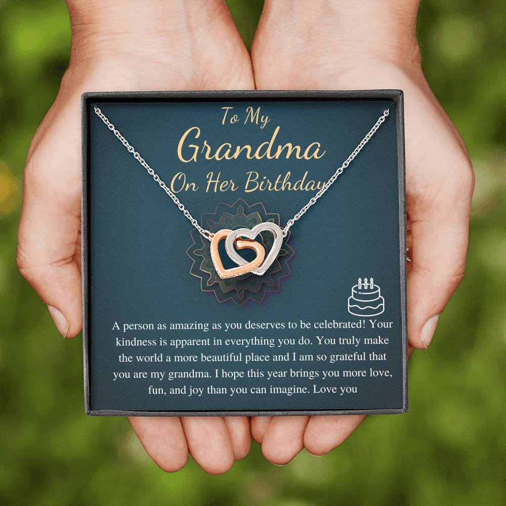 Birthday Gift for Grandmother, Happy Birthday Grandmother, Grandmother celebration Gift, Happy Birthday Grandmother Present,Love Knot #0641