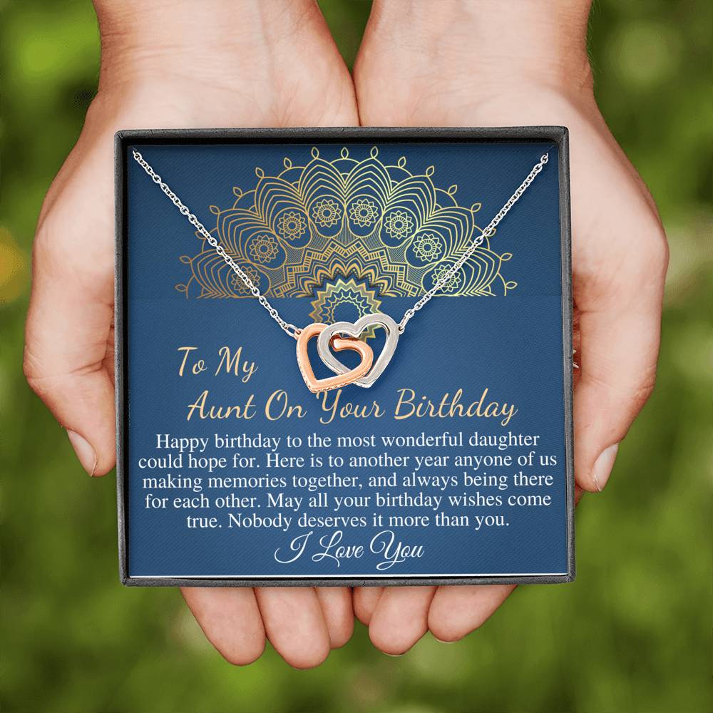 Aunt Birthday Gift, Aunt Birthday Necklace, Aunt Necklace or Bracelet, Happy Birthday Aunt, Message Card Quote, Birthday Jewelry Gift #0710