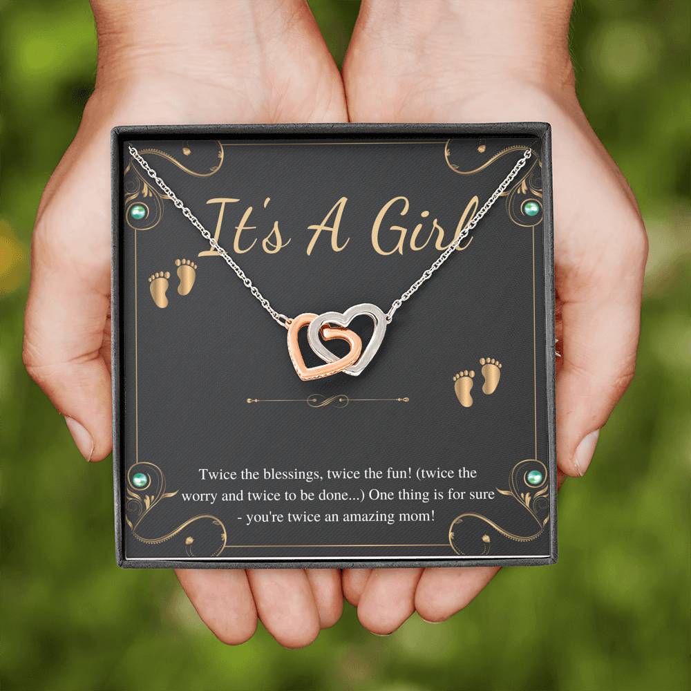 Second Time Mom Gift Birthstone Necklace for Mom Gift for Birth of 2nd Child, Baby Number 2 gift, Second Child, Twin Mama Twin Baby Gift000