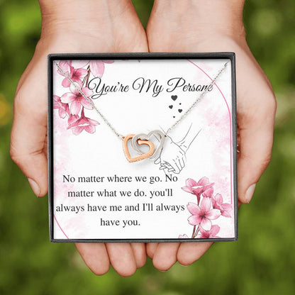 You are my Person Necklace, You are my Person Gift, Best Friend Necklace, you're my person, For Wife Birthday Gift,Wife Christmas Gift #0609