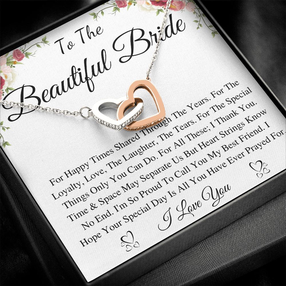 To My Best Friend On Your Wedding Day Gift From Friend To Bride Necklace For Friend’s Wedding Day Present From Best Friend To