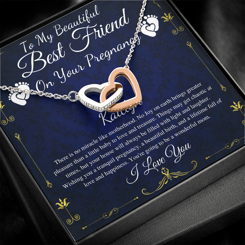 Best Friend Pregnancy Gift For Best Friend Baby Shower Gift For Mom To Be Gift For Expecting Mom Gift Pregnant Friend, Link Hearts #0219 Kaitlyn