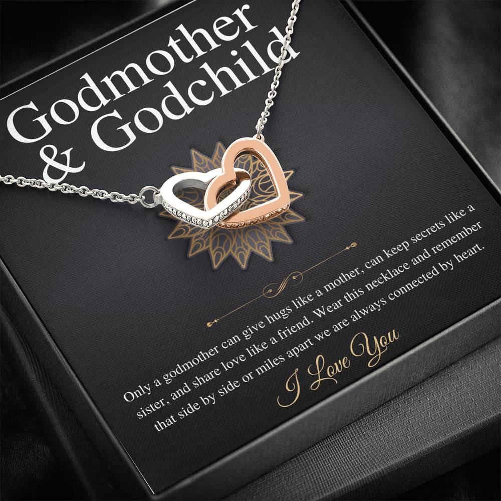 Godmother & Godson Necklace, Gift for Godmother from Godson,Will You Be My Godmother Gift Card, Jewelry for Godmother,Love Knot #0222
