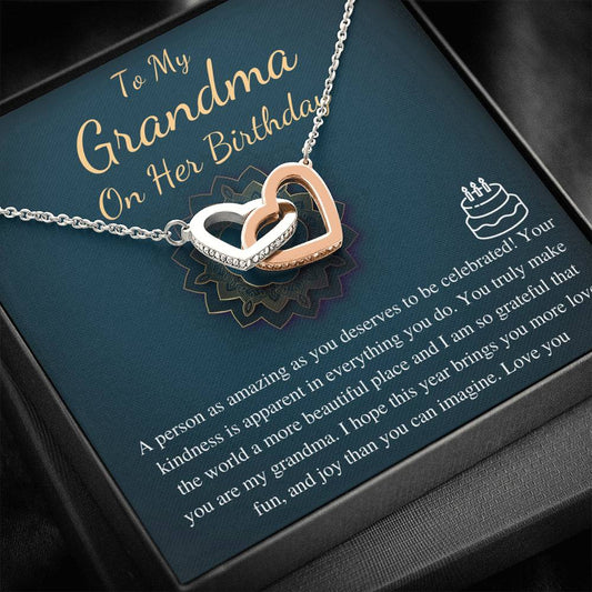 Birthday Gift for Grandmother, Happy Birthday Grandmother, Grandmother celebration Gift, Happy Birthday Grandmother Present,Link Heart #0641