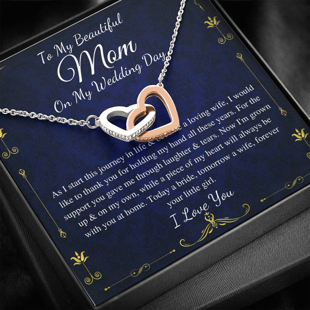 To my beautiful mom on my wedding day, mother of the bride customer demand