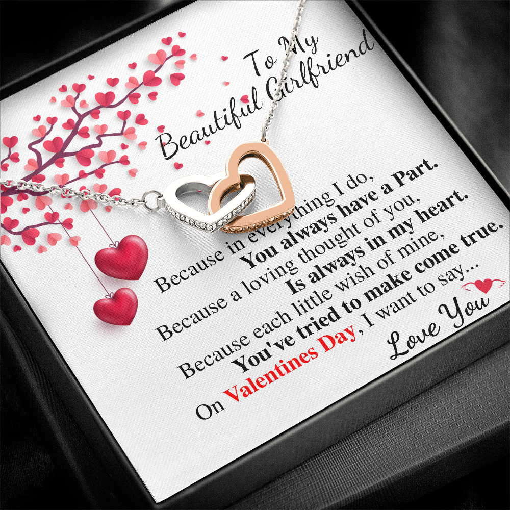 To my girlfriend necklace Valentine's day gift for girlfriend Birthday gift for girlfriend Gift for anniversary , girlfriend graduation gift