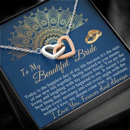 Gift To My Beautiful Bride From Groom ,Bride Gift From Groom, Wedding Day Gift, Groom to Bride, Jewelry Gift from Groom to Bride