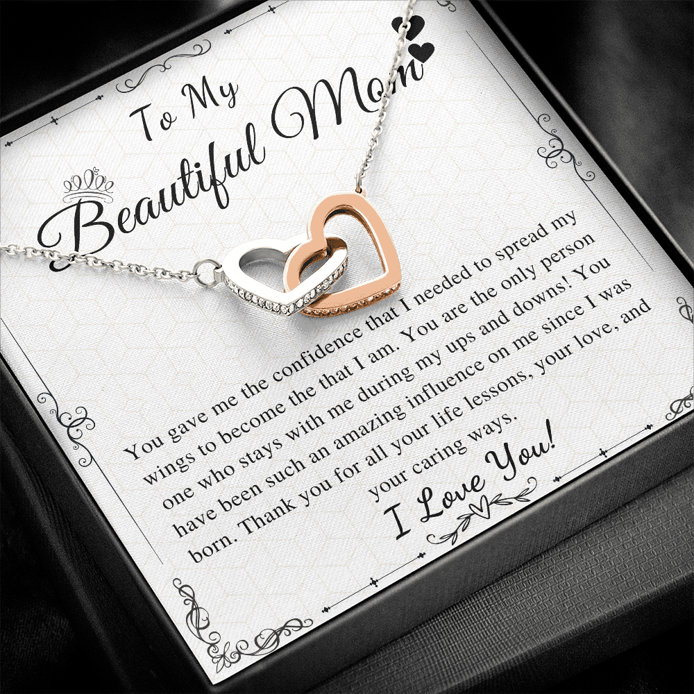 To My Beautiful Mom Necklace, Mom Valentines Day Gift From Daughter, Mom Gift From Son, Mom Necklace, Birthday Gift, Mother's Day Necklace