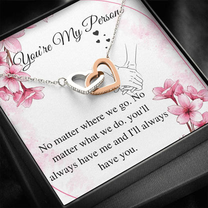 You are my Person Necklace, You are my Person Gift, Best Friend Necklace, you're my person, For Wife Birthday Gift,Wife Christmas Gift #0609