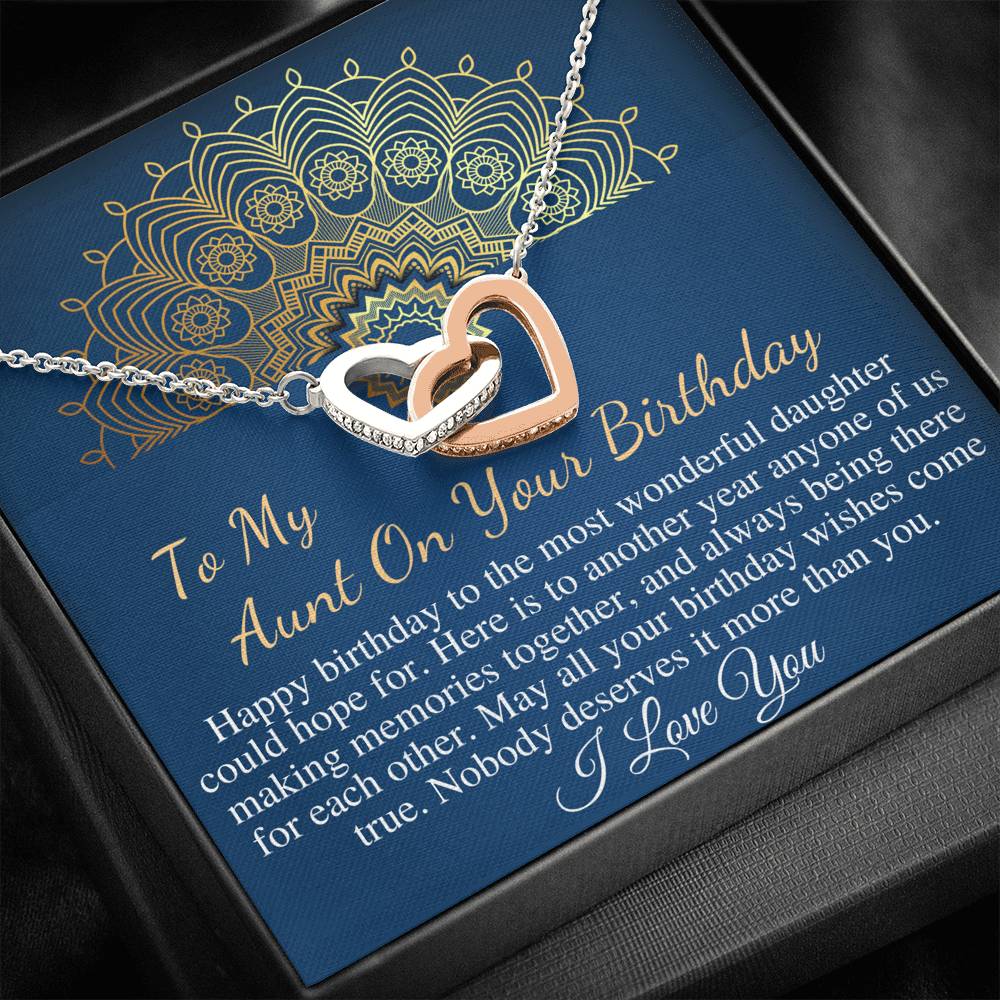 Aunt Birthday Gift, Aunt Birthday Necklace, Aunt Necklace or Bracelet, Happy Birthday Aunt, Message Card Quote, Birthday Jewelry Gift #0710
