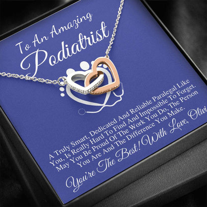 Podiatrist Gift for Women, Leaving Gift for Podiatrist, Retirement Gift for Podiatrist, Podiatric Nurse Gift Necklace, Christmas Gift #0770