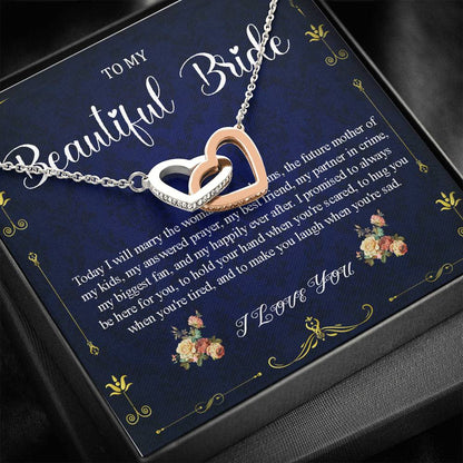 Wedding Day Gift For Bride From Groom, Bride to be Gift, Romantic Fiancee Jewelry, Necklace for Fiancee, Engagement Gift For Her #0042