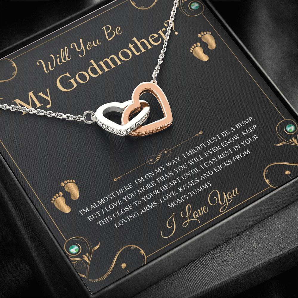 Will You be my Godmother? Godmother Proposal Necklace Gift From Unborn Child, Bump Personalized Godmother Gift Godmother Proposal Gift #0221