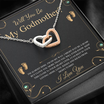 Will You be my Godmother? Godmother Proposal Necklace Gift From Unborn Child, Bump Personalized Godmother Gift Godmother Proposal Gift #0221