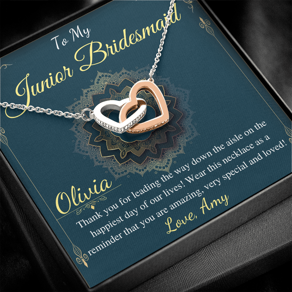 Necklace Gift for Junior Bridesmaid ,Junior Bridesmaid Gift Necklace Personalized Flower Girl  Gift for jr Bridesmaid Jewelry, gift for her