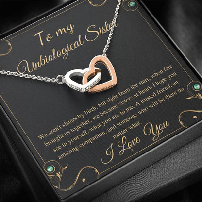 Love Knot Necklace, To My Unbiological Sister, Sisters At Heart, Best Friend Gift Jewelry, Best Friend Necklace, BFF Necklace, Long