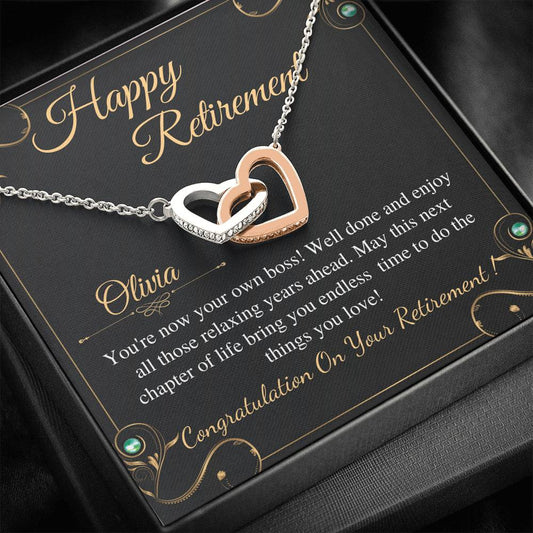 Retirement Gifts for Women Necklace, Retirement Necklace for Women Coworker Retirement Gift gifts, Teacher Retirement Gift